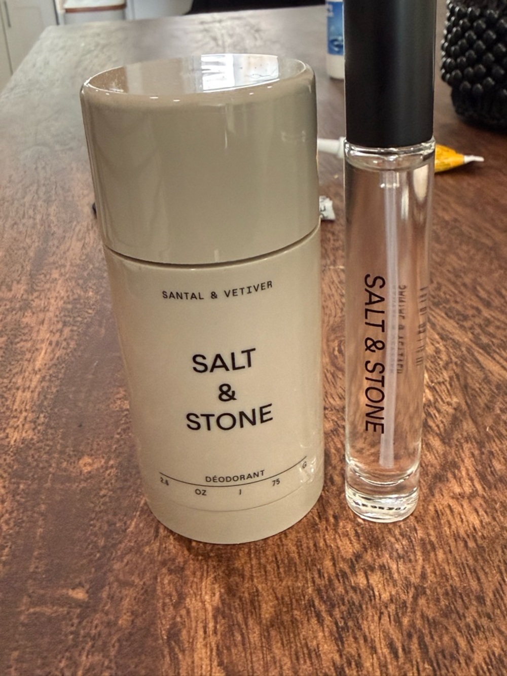 Salt and Stone set Santal & Vetiver Deodorant Stick and body spray